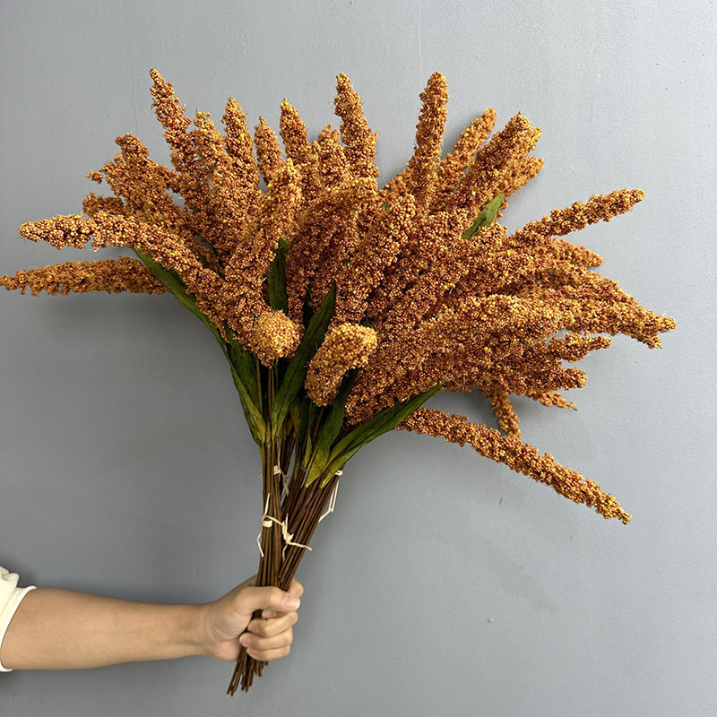 Artificial bunching Rice ear natural pastoral millet fake wheat ear home decoration B & B decoration photography props Rice Artificial bunching Rice ear natural pastoral millet fake wheat ear home decoration B & B decoration photography props Rice