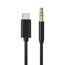 type c车载音频线AUX 3.5mm公头转接tpc转换线编织音箱音响连接线