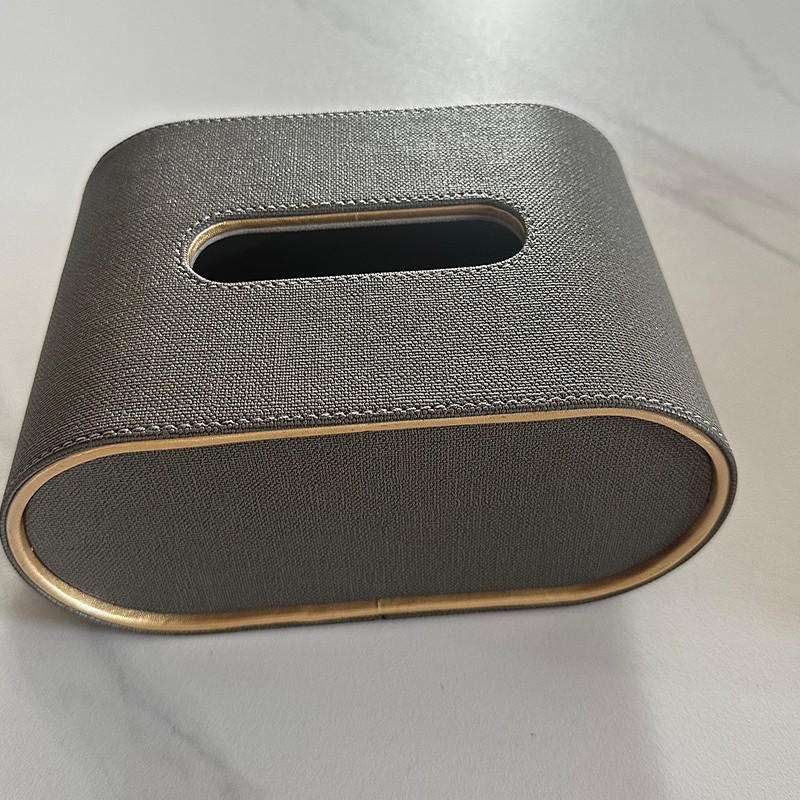 Nueva caja de pañuelos de lujo ligera ovalada creativa, sala de estar, dormitorio, servilleta de escritorio, caja de almacenamiento, caja de dibujo, sentido avanzado