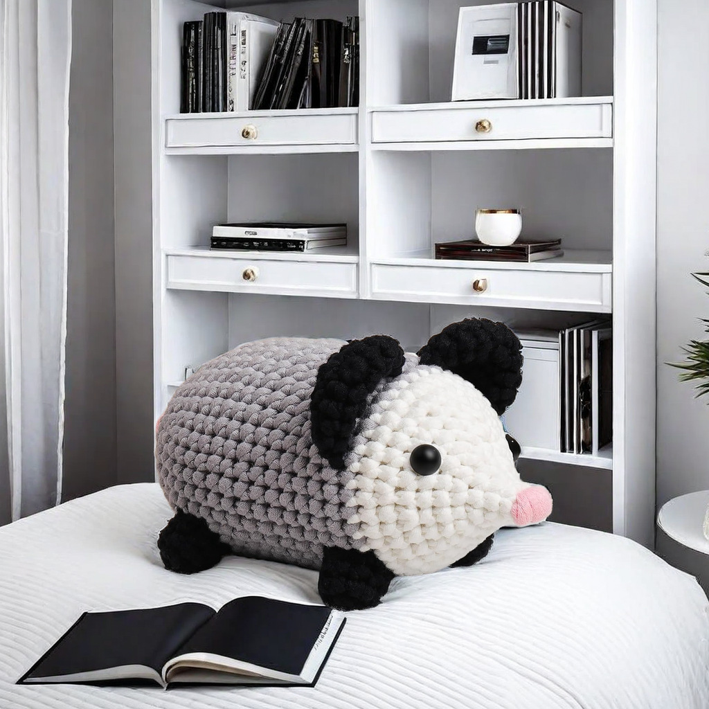 跨境钩织DIY材料包动物系列钩针材料包手工勾线摆件毛线DIY材料包