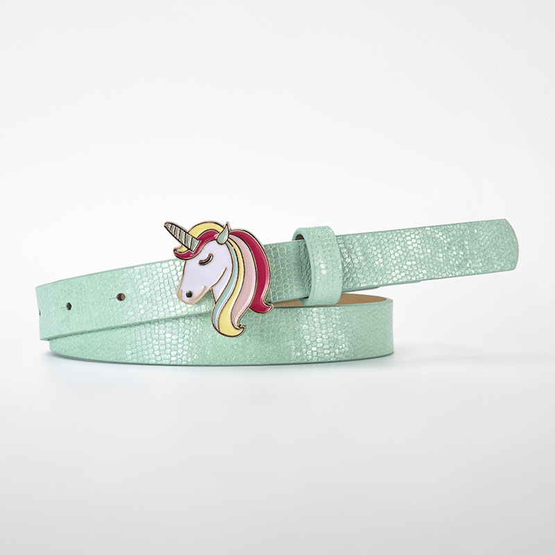 Cinturón Infantil de Unicornio para Niña de Cuero PU con Hebilla de Aleación para Uso Casual image 9