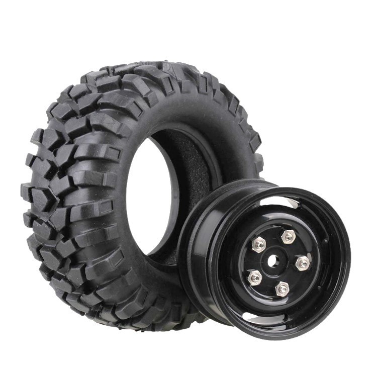 1/10 caucho simulación escalada neumático 4 unids 1,9 pulgadas modelo de coche 96mm D90 F350 SCX10