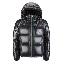 2025短款亮皮加厚抗寒保暖连帽外套冬季新款活标可拆卸羽绒服外套