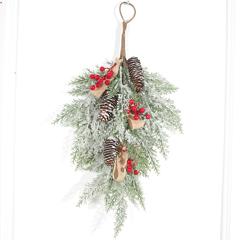 Decoración de Navidad de caña de Navidad colgante de pared guirnaldas de árbol de Navidad colgante escena de eventos decoración de ventanas colgante decoración