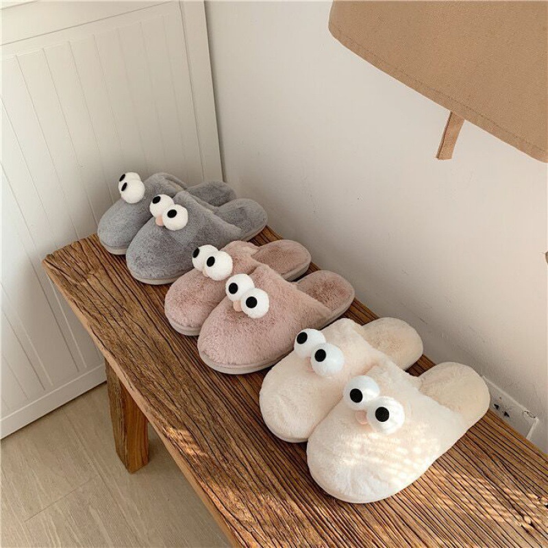 Cotton slippers lovely Home indoor keep warm non-slip Month of shoes ins Exorcism lovers Cotton slippers