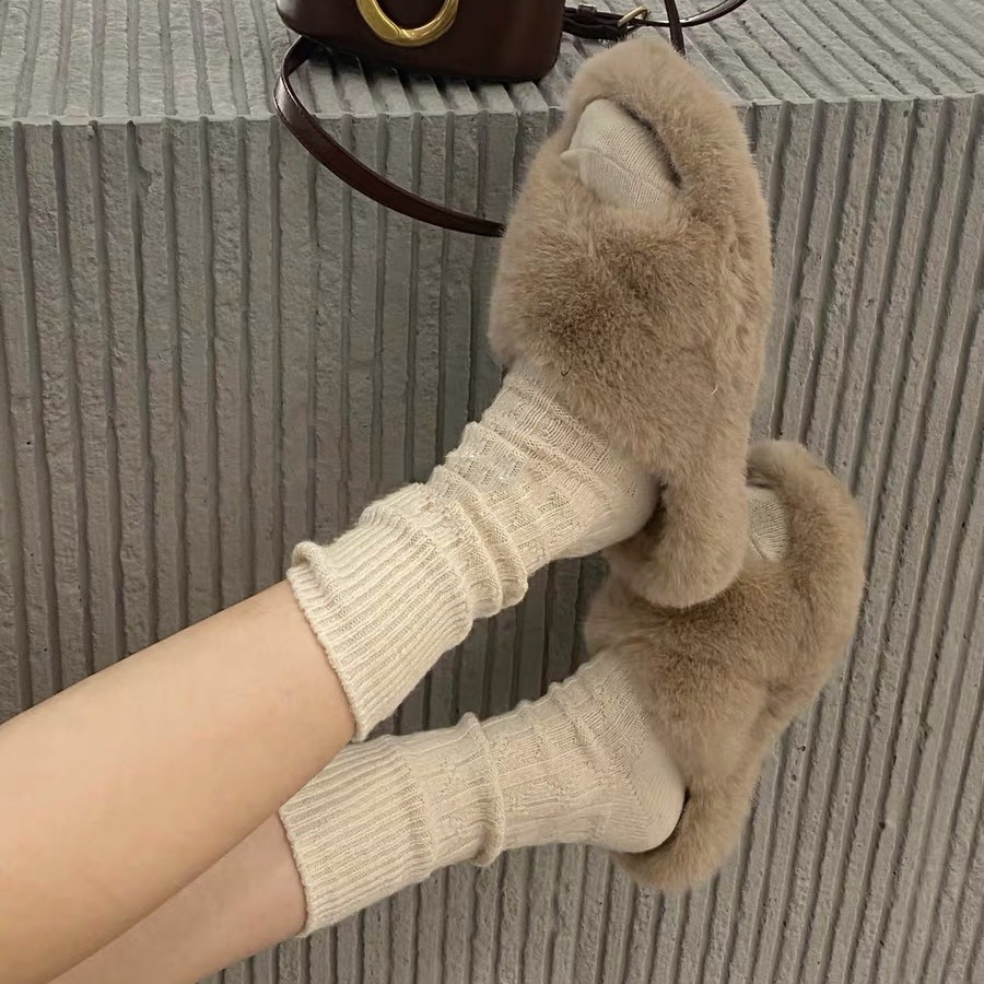 Unisex Simple Style Solid Color Cotton Crew Socks A Pair display picture 4