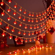 新年红灯笼户外防水太阳能发光装饰灯过年中秋节彩灯中国结节日灯