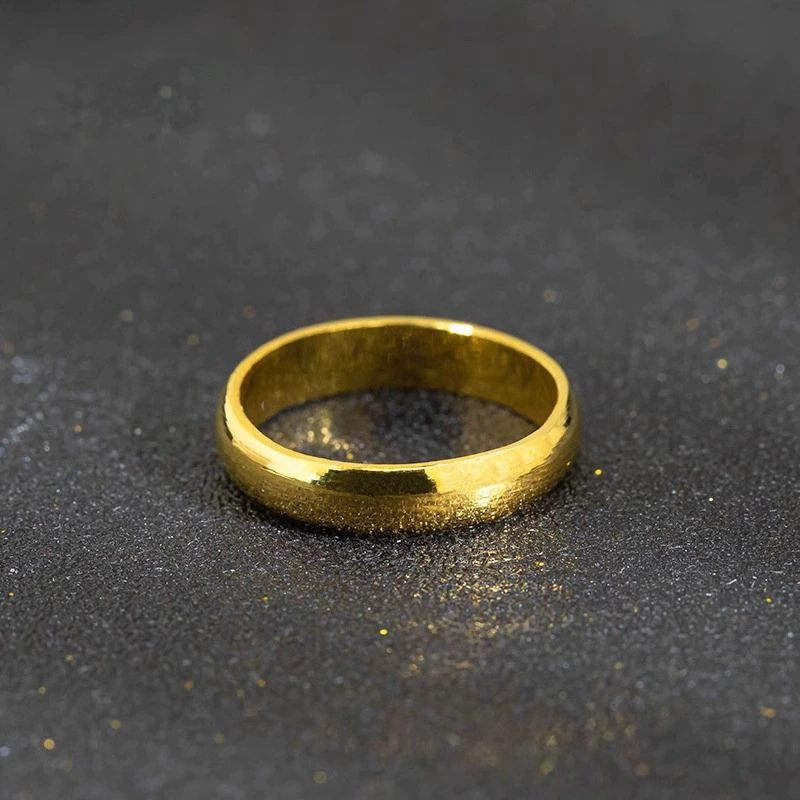 18-каратное золотое гладкое кольцо на спине, без формы au750, простое кольцо, хвостовое кольцо, кольцо для пары, кольцо для бабушки, водная ракушка, оптовая продажа