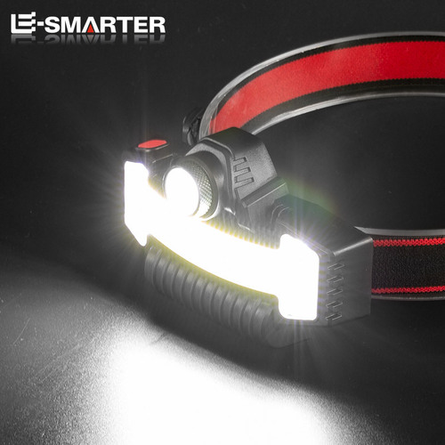 New cross-border zoom long-range multi-LED+COB strong light headlight with built-in lithium battery USB rechargeable mini work light