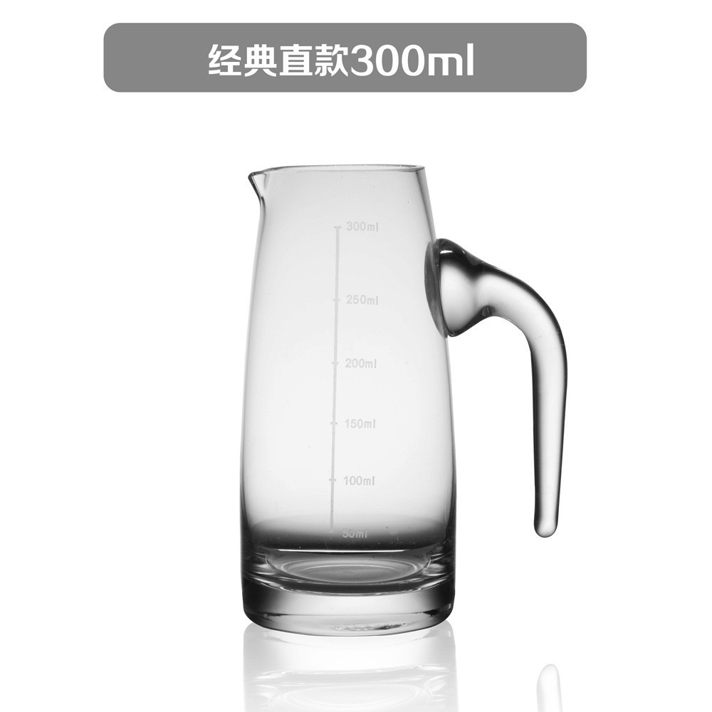 Inventario al por mayor cristal licor dispensador de vino tinto tetera de vino cucharada con una escala taza masculina clásica set