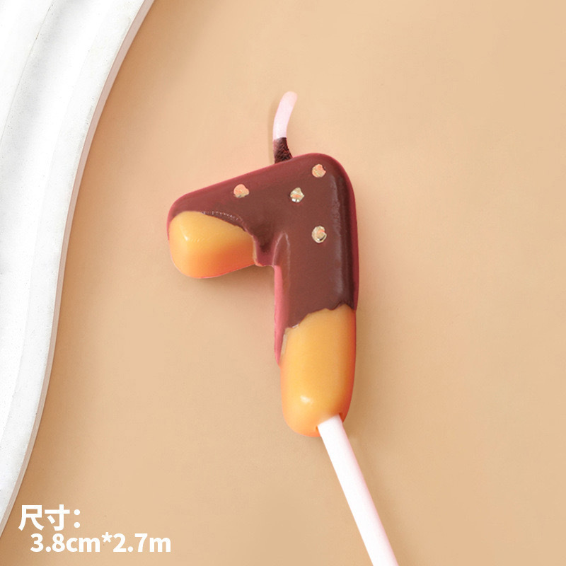 Mayorista retro dibujos animados de chocolate de dos colores molde de galletas de ducha 0 - 9 velas digitales tarta de cumpleaños