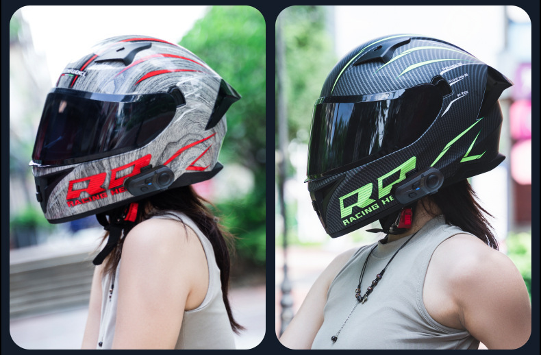 3C Certified Motorcycle Helmets for Men and Women in Summer Retro Motorcycle Cute Full-Face Helmets for Couples Cat Ear Safety Helmets