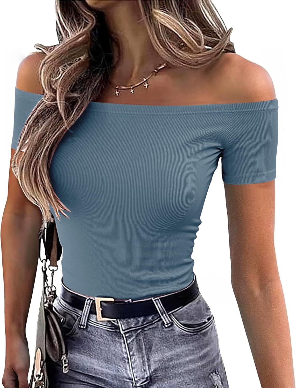 2026 Hot Sale Women Sexy Off Shoulder Short Sleeve Blouse_ecoleips.com