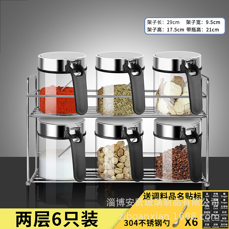 6 mango negro cerrado mango latas + estantes de soporte