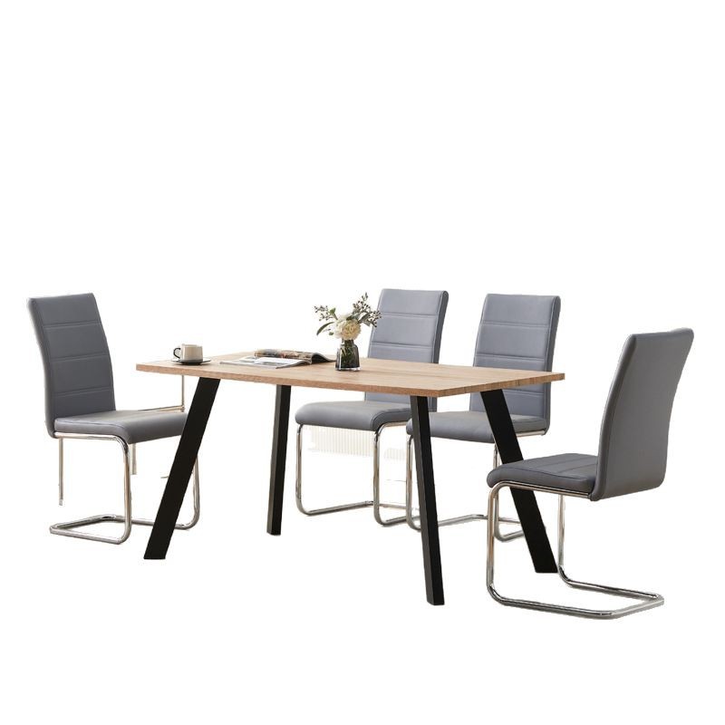 Mesa de comedor de madera sólida de Amazon, mesa de negociación de lujo nórdica, mesa de comedor MDF moderna y simple
