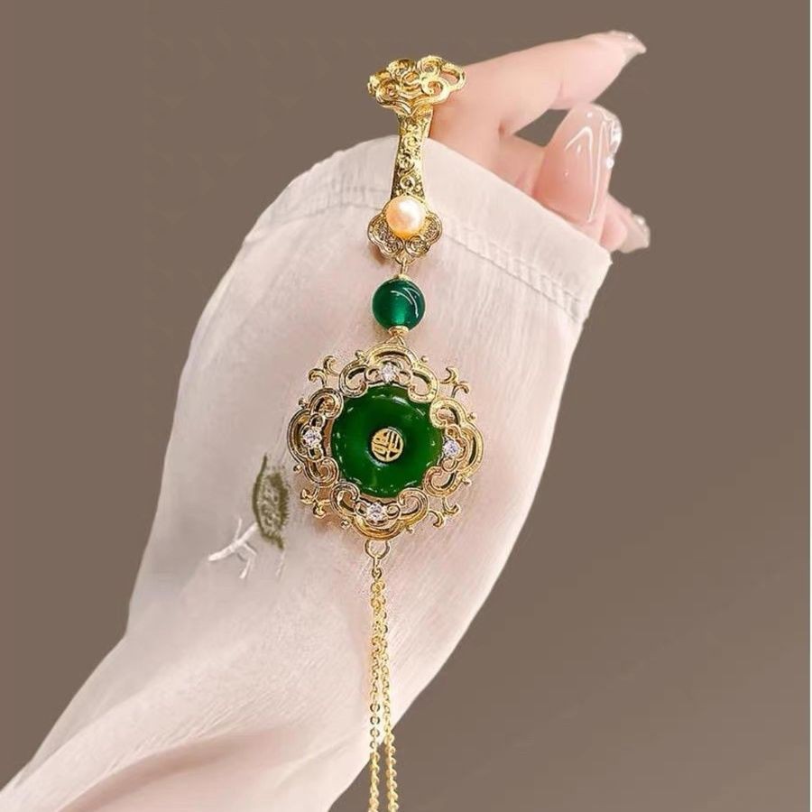 Ancient Style Hanfu Chinese Retro Tassel Pendant Cheongsam Chinese Brooch National Trend Pendant Brooch Jewelry Accessories