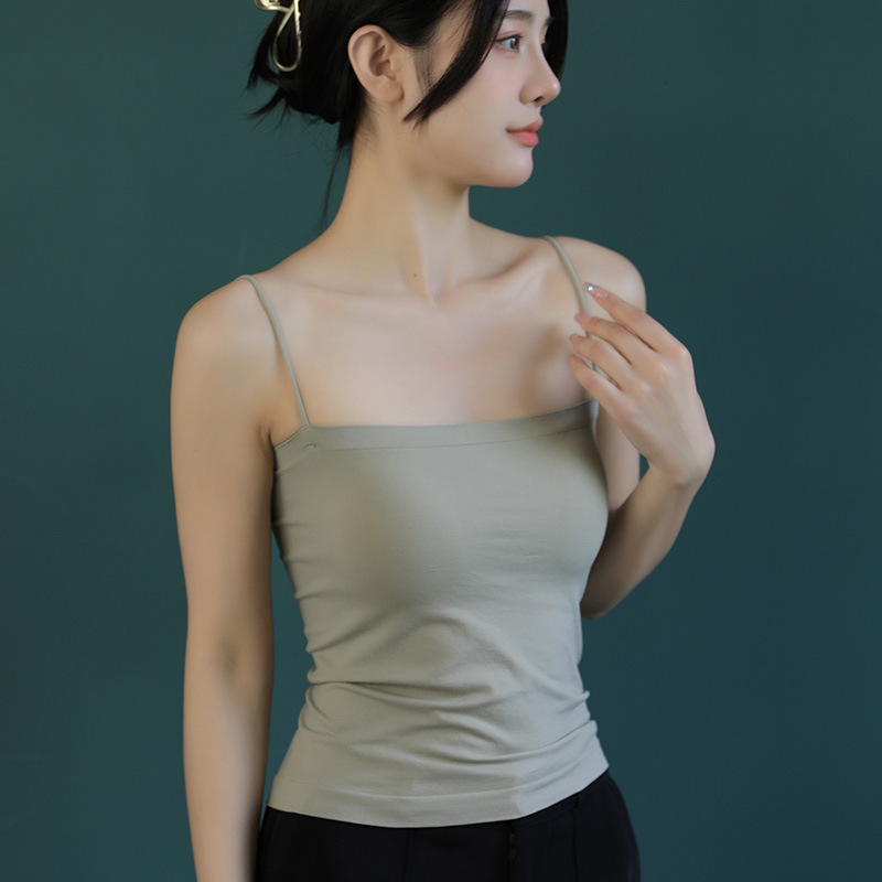 Fuera del hombro tubo superior Correa principios de primavera nicho diseño delgado hombro Correa chaleco exterior desgaste interior superior de las mujeres nuevo en stock