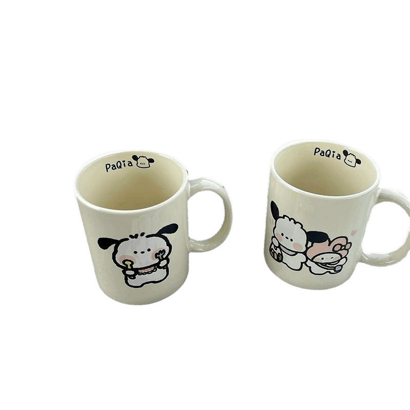 卡通帕恰小狗马克杯子高颜值简约情侣蛋糕陶瓷杯风水杯家用|undefined