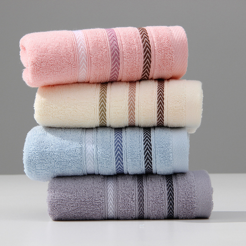 Factory wholesale cotton towel soft absorbent face towel gas station gift adult Towel logo embroidery full