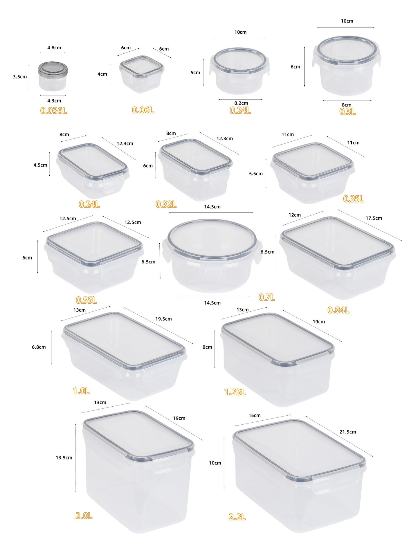 Set di contenitori per alimenti in plastica da 56 pezzi - Contenitori per la preparazione dei pasti senza BPA, adatti al microonde, con coperchi, organizer da cucina ermetici per frigorifero_voghion.com