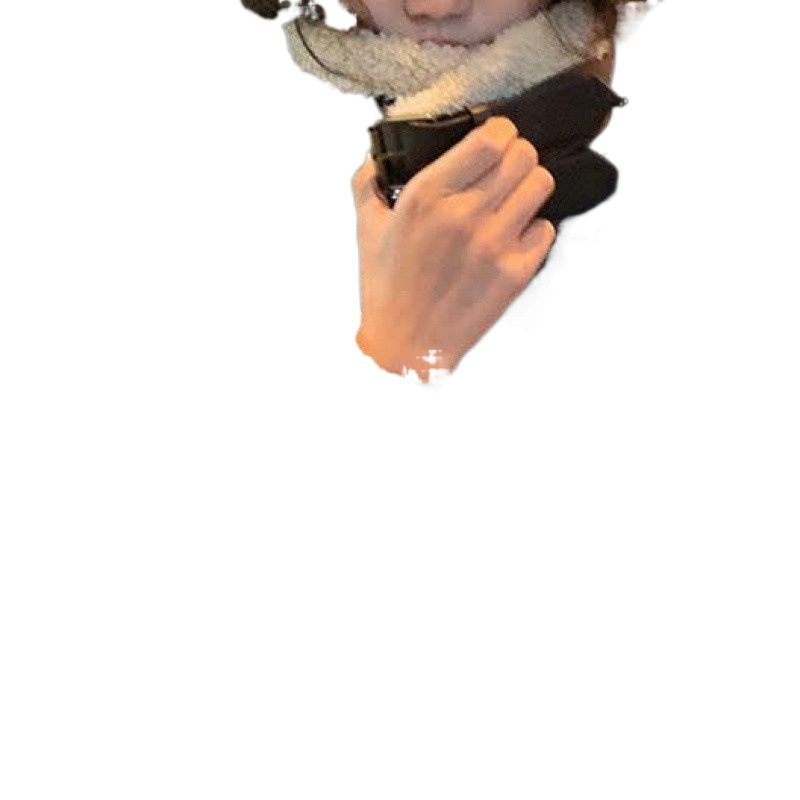 한국식 모조 양고기 양모 코트 여자 겨울 기모 두꺼운 모피 원피스 스탠드 칼라 고급 블랙 가죽 자전거