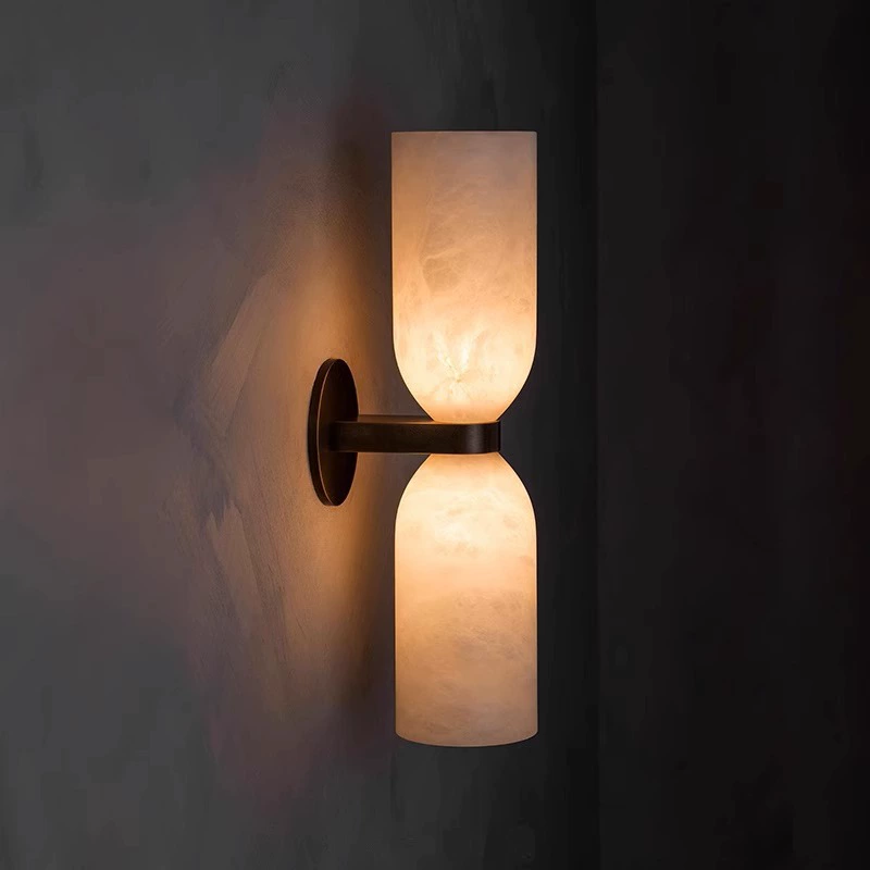 Copper modern sconce for living room for bed, creative lantern for corridor