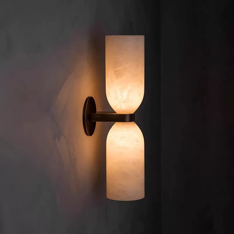 Copper modern sconce for living room for bed, creative lantern for corridor