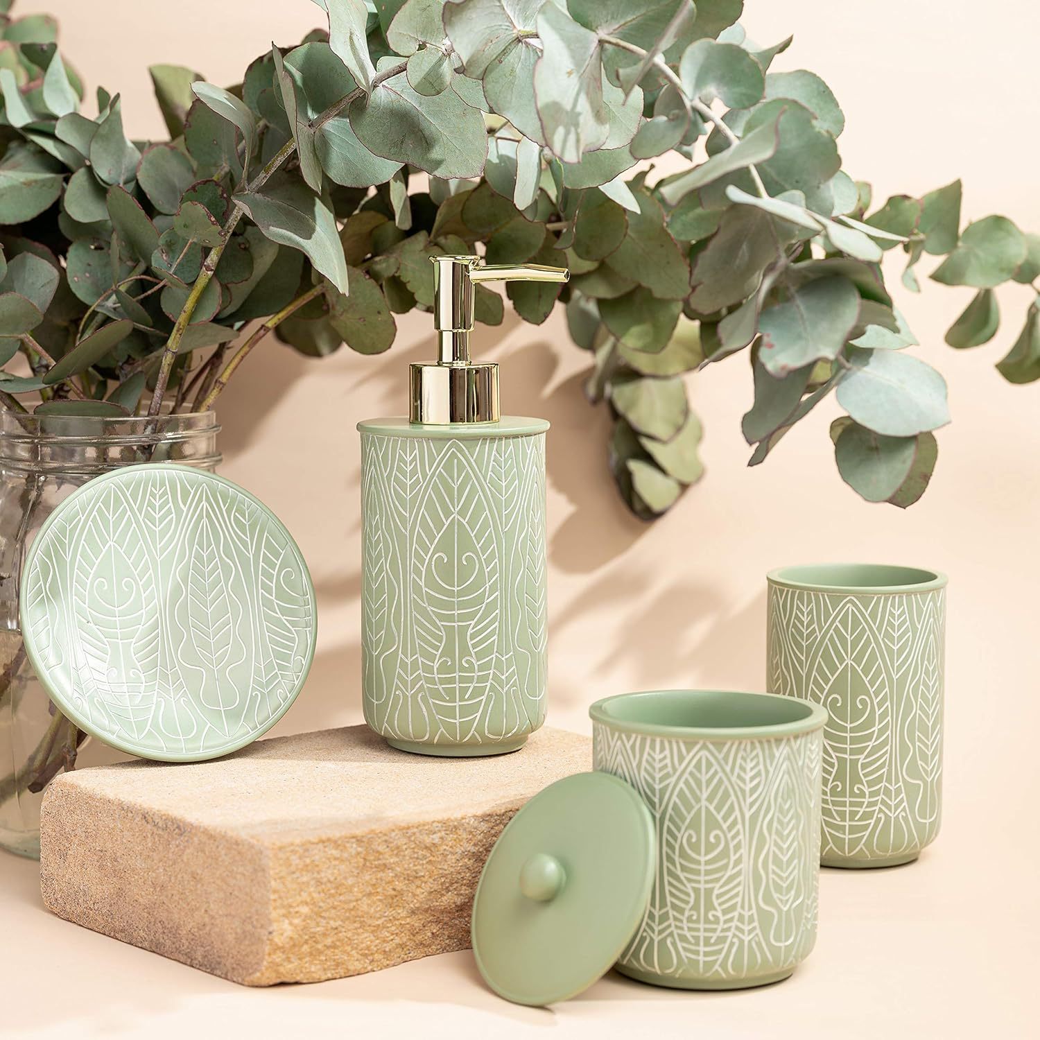 Customized Ceramic Toiletry Set, Sanitary Set, Classy Design, Hand-Painted Ceramic Home Hotel, Factory Wholesale Export