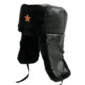 Black Leather 240g Black Velvet Sickle and Five-Pointed Star