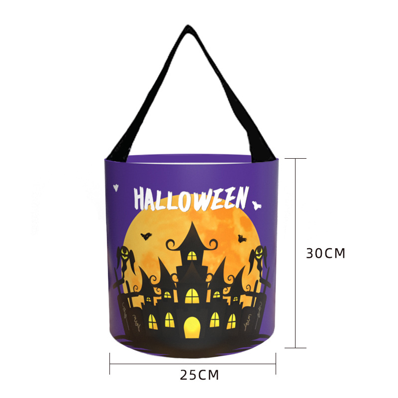 thumbnail image 2 of Bolsa de dulces de Halloween luminosa tridimensional, portátil, con tubo luminoso de calabaza con luz LED, bolsa de dulces de Halloween, 2 of 5