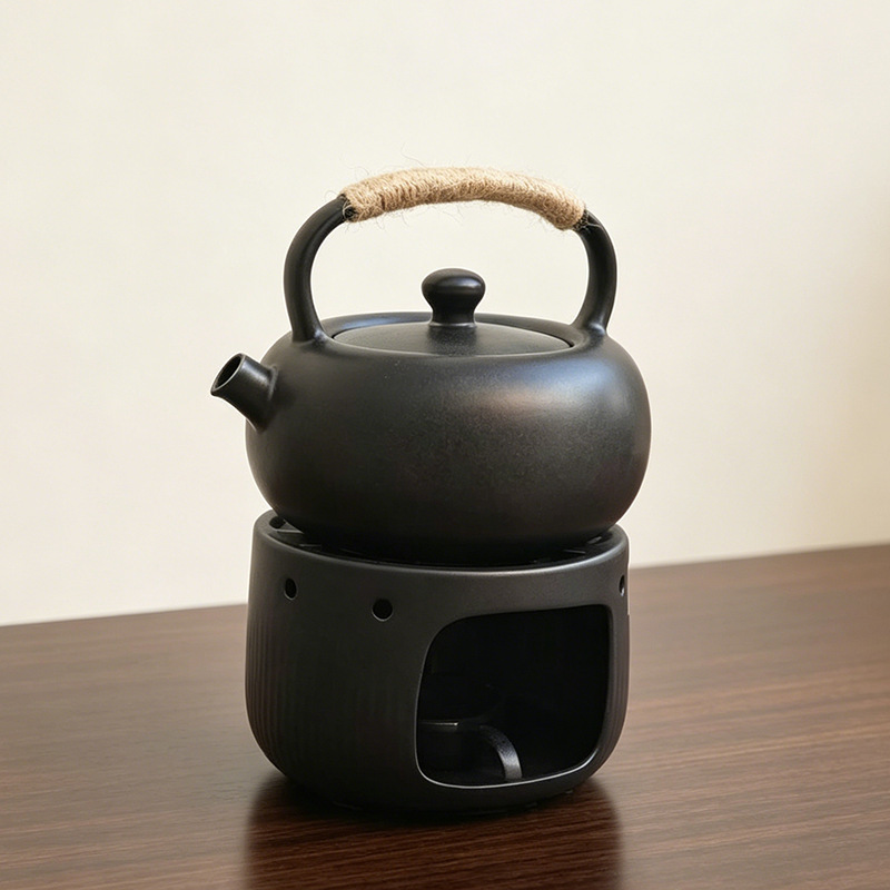 Chinese-style ceramic tea brewing stove, alcohol stove, vintage home-use tea brewing pot, water boiling ceramic kettle, can be used for dry heating and tea warming Chinese-style ceramic tea brewing stove, alcohol stove, vintage home-use tea brewing pot, water boiling ceramic kettle, can be used for dry heating and tea warming