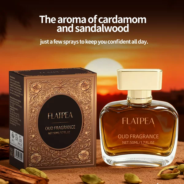 Cross-Border Popular Men's Long-Lasting Spray Leather Sandalwood Woody Tone Alcohol-Free Fragrance Long-Lasting 50ml Large Capacity