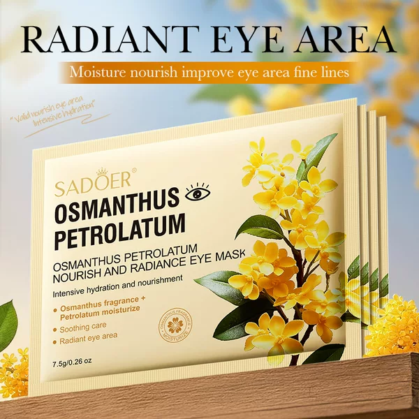 Sadoer Osmanthus Vaseline Nourishing and Brightening Eye Mask 7.5G/Pair Moisturizing and Wrinkle-Reducing Eye Care All English Text Cross-Border