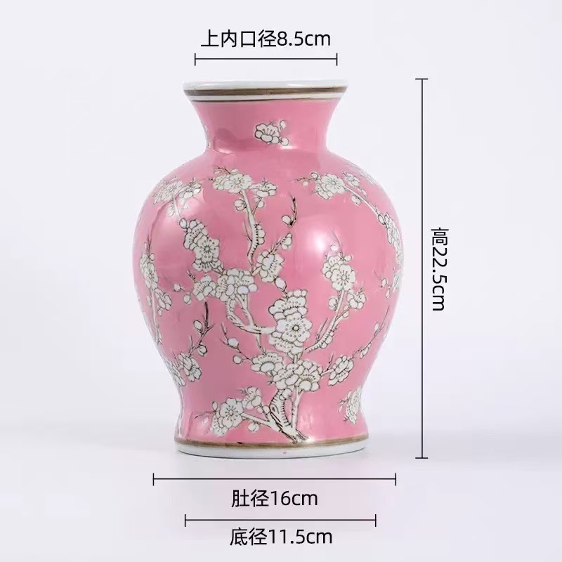 新しい中国風のパステルセラミック花瓶青と白の磁器リビングルーム玄関フラワーアレンジメントデスクトップホーム装飾牡丹花瓶|undefined