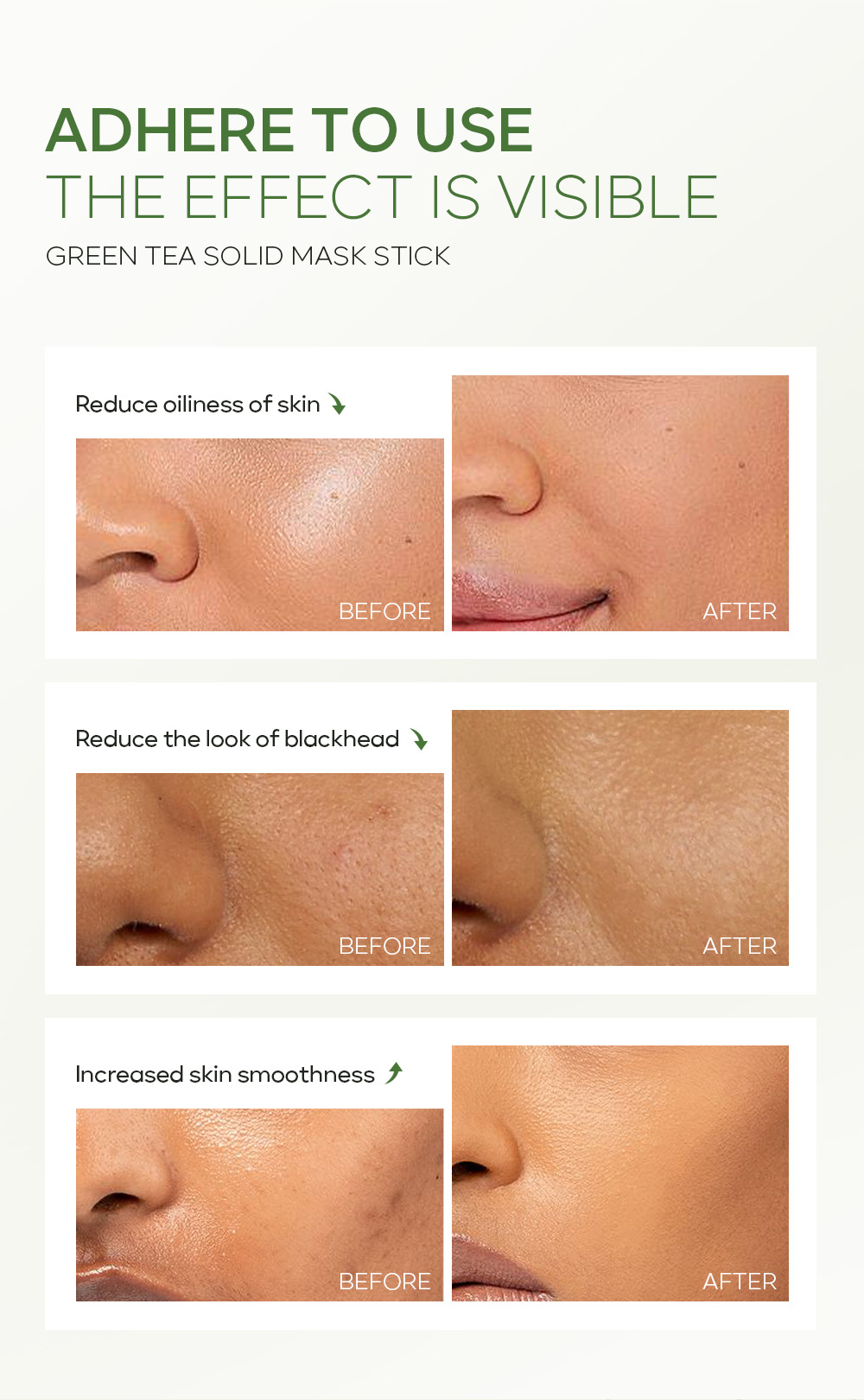 Cross-border QUIYUM Green Tea Solid Mask Stick 40g Hydrating and moisturizing smearing mud Mask manufacturer in stock wholesale undefined