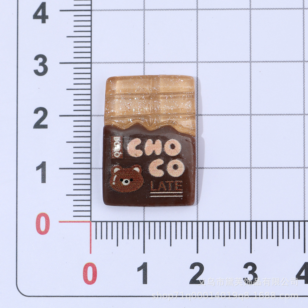 Cristal de dibujos animados Pan Oso cabeza resina accesorios DIY rojo neto joyería crema pegamento hecho a mano accesorios para el cabello caja del teléfono