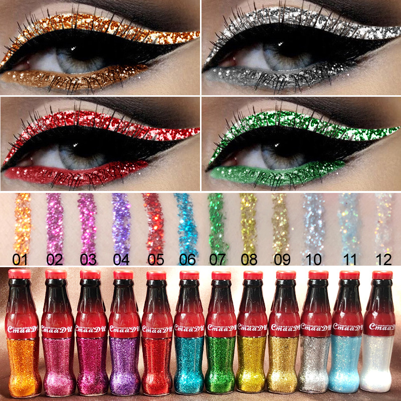 Fashion Bottle Package Color Glitter Powder Liquid Eyeliner display picture 1