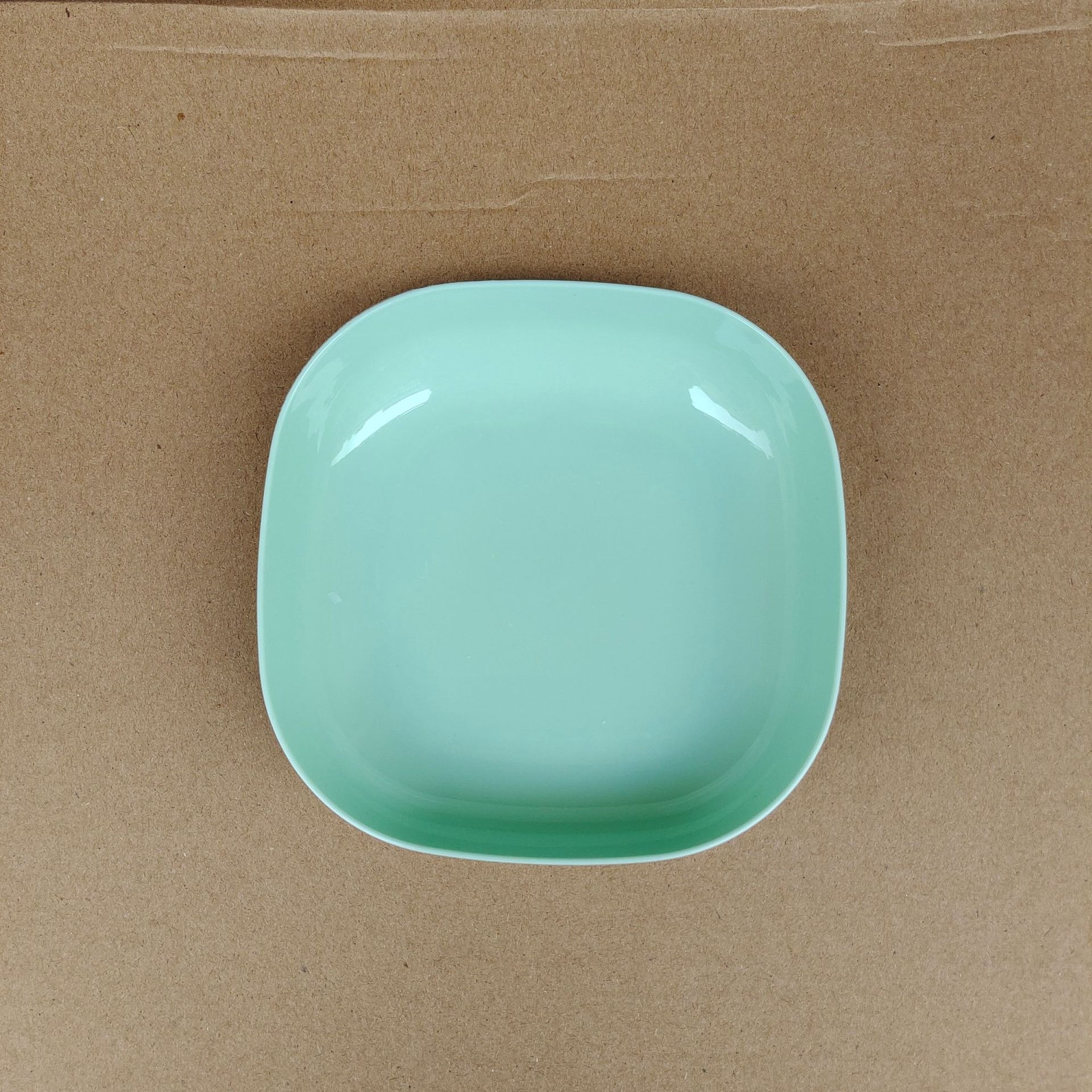 日式家用加深吐骨盘餐桌骨碟 创意糖果色塑料盘子方形水果零食碟-阿里巴巴