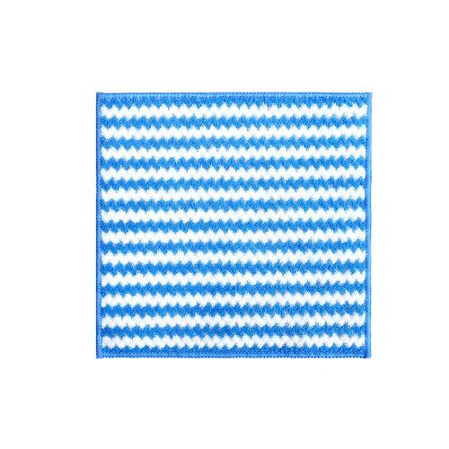 Rag wholesale cationic microfiber seamed wavy square kitchen absorbent thickened cleaning dishwashing scouring pad