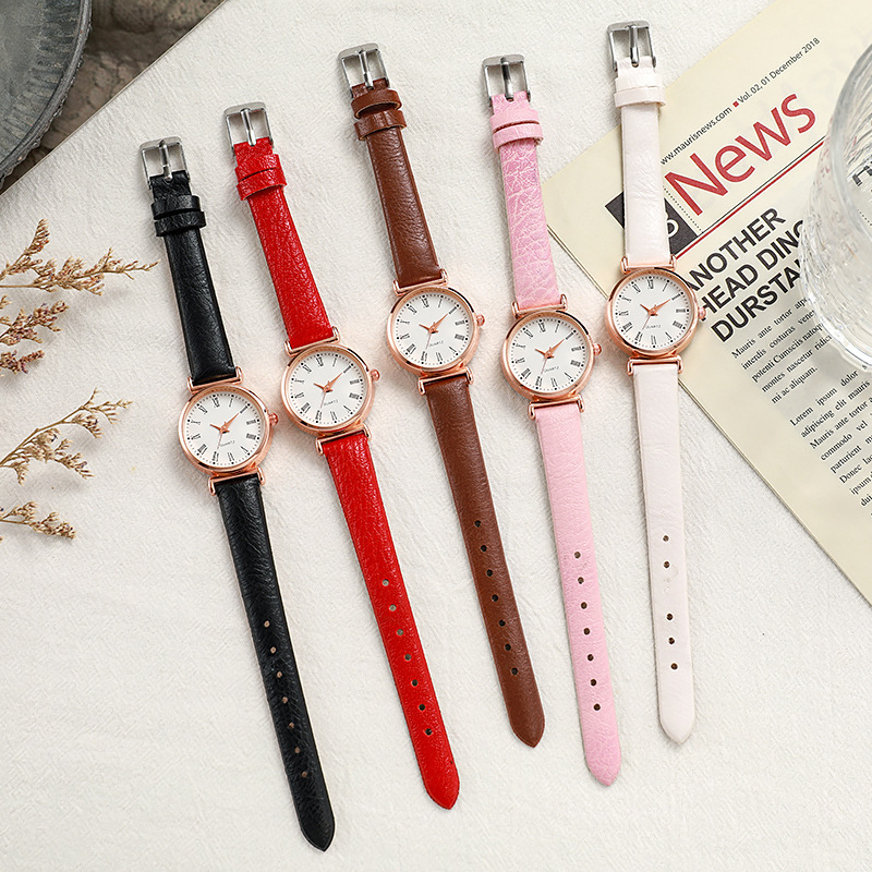 Multicolor transfronterizo para mujer, escala romana digital, reloj de cuarzo de lujo ligero, fábrica de relojes de mujer al por mayor