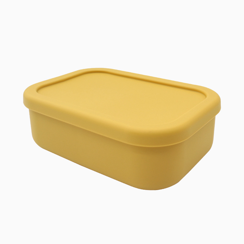 Caja de almuerzo de silicona de estilo japonés sellada horno de microondas trabajador de oficina Bento caja de almuerzo de estudiante portátil caja de almuerzo integrada de tres rejillas