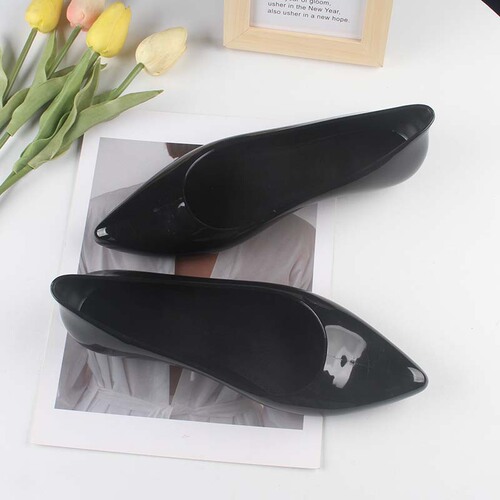 Helesha Summer New Arrival Pointed-Toe Sandals, Low-Profile Women's Fashionable Solid-Color Closed-Toe Flats, Casual Sandals