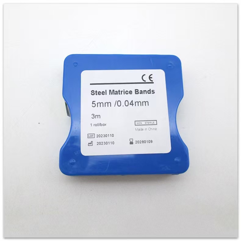牙科补牙材料不锈钢成型片卷装成型片5mm 6mm 7mm树脂成型片3m/盒|undefined