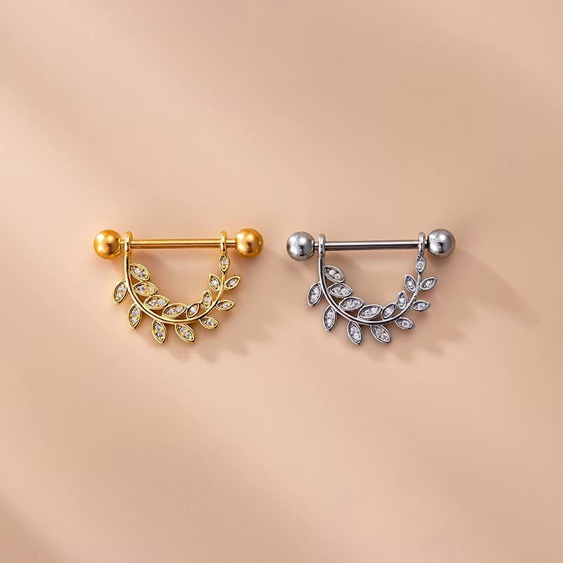 Labret piercing jewelry detail image