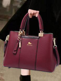 Bag, capacious purse, genuine leather, city style