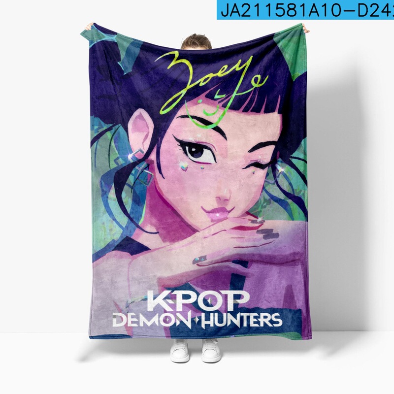 3D新品电影 K-POP 猎魔女团 毛毯午睡毯法兰绒印花保暖|undefined