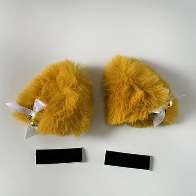 ear accessories wholesale, Motosiklet dəbilqələri - yellow-pink-bell-1-pair