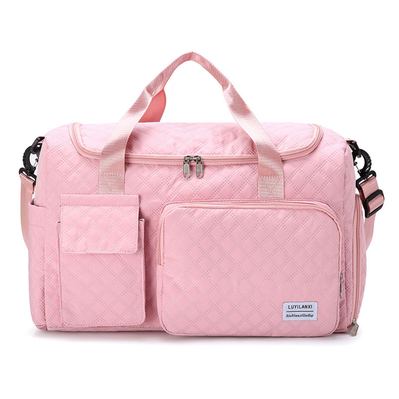 Bolsa de viaje de gran capacidad de moda de color sólido nuevo tipo de bolso deportivo al aire libre ligero bolso de mano multifuncional mujer