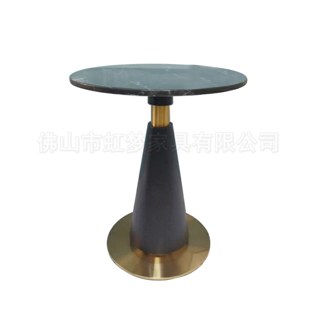 售楼部休闲人造石洽谈桌厂家批发西安轻奢网红圆形桌民宿酒店餐台