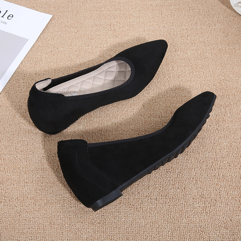 Inner Height Increasing Bean Shoes Spring and Autumn Stewardess Work Shoes Black Professional Work Comfortable Soft Bottom Hotel Wedge Shoes Women Inner Height Increasing Bean Shoes Spring and Autumn Stewardess Work Shoes Black Professional Work Comfortable Soft Bottom Hotel Wedge Shoes Women